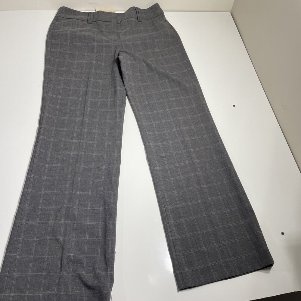 ANN TAYLOR Gray Straight Through Hip & Thigh Size 8 Pants Women Casual